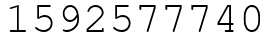 Число 1592577740.