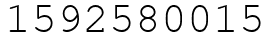 Число 1592580015.