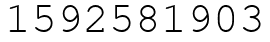 Число 1592581903.