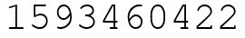 Число 1593460422.