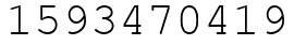 Число 1593470419.