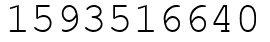 Число 1593516640.