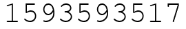 Число 1593593517.