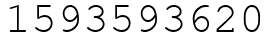 Число 1593593620.