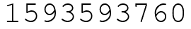 Число 1593593760.