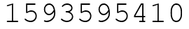 Число 1593595410.