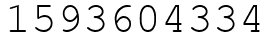 Число 1593604334.