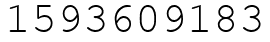 Число 1593609183.