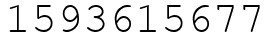Число 1593615677.