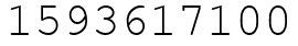 Число 1593617100.