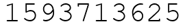 Число 1593713625.