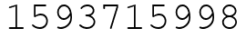 Число 1593715998.