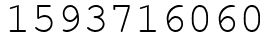 Число 1593716060.