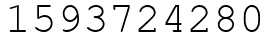 Число 1593724280.