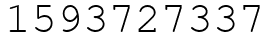 Число 1593727337.