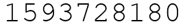 Число 1593728180.