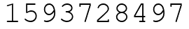 Число 1593728497.