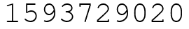 Число 1593729020.