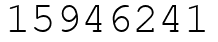 Число 15946241.