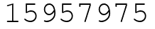 Число 15957975.