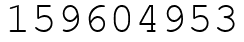 Число 159604953.