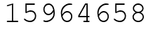 Число 15964658.