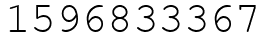 Число 1596833367.