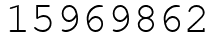 Число 15969862.