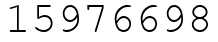 Число 15976698.
