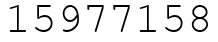 Число 15977158.