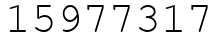 Число 15977317.