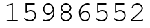 Число 15986552.