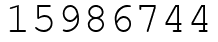 Число 15986744.