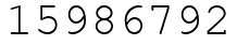 Число 15986792.