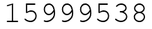 Число 15999538.