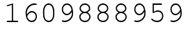 Число 1609888959.