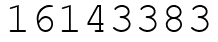 Число 16143383.