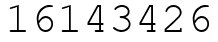 Число 16143426.