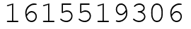 Число 1615519306.