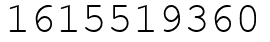 Число 1615519360.