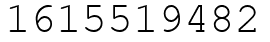 Число 1615519482.
