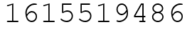 Число 1615519486.