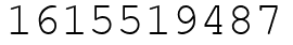 Число 1615519487.
