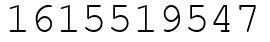 Число 1615519547.