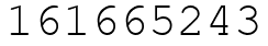 Число 161665243.