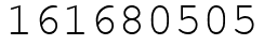 Число 161680505.