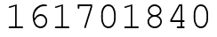 Число 161701840.