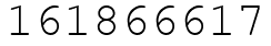 Число 161866617.