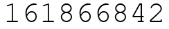 Число 161866842.