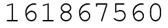 Число 161867560.